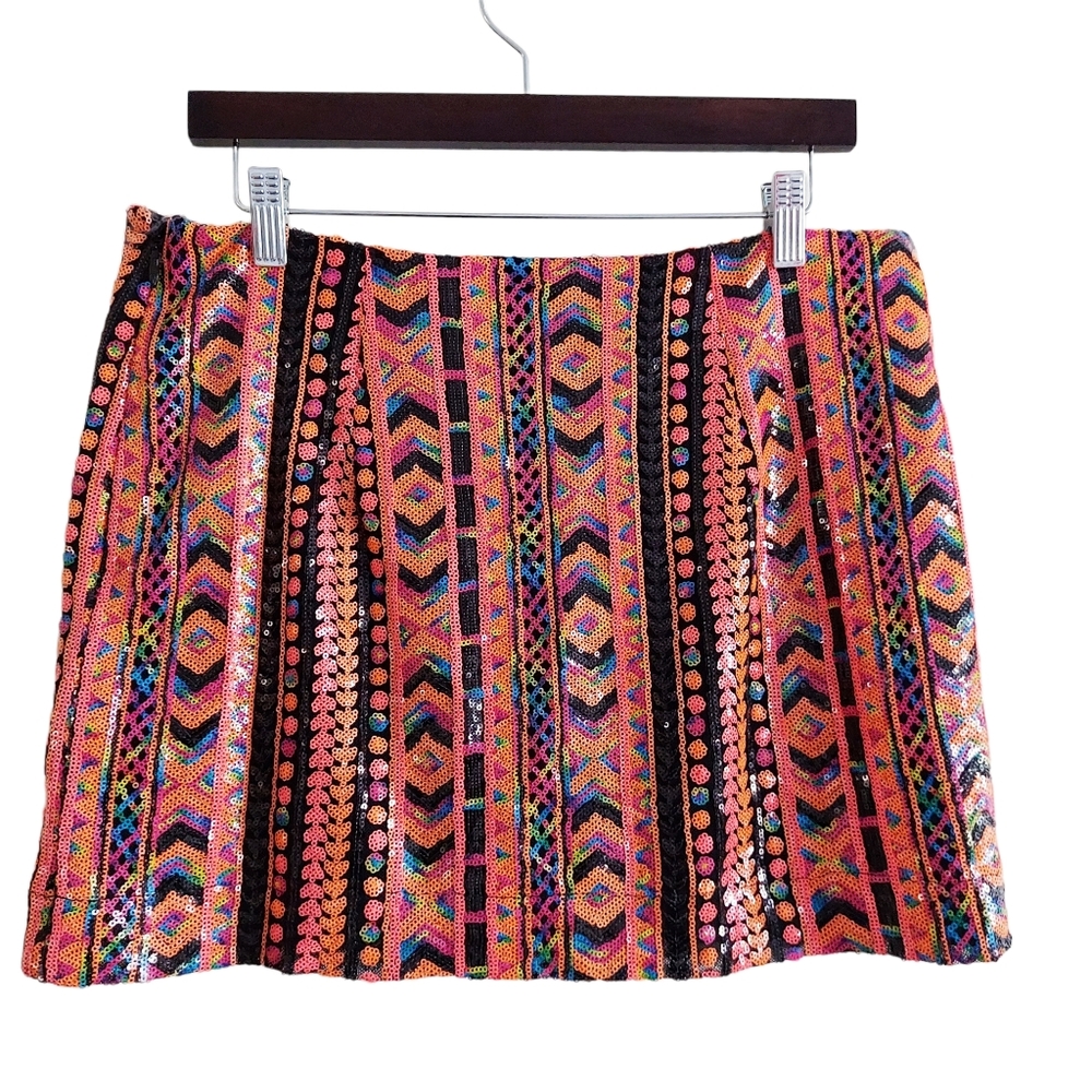 Life with Bird For Sportsgirl Multicolored Sequined Skirt